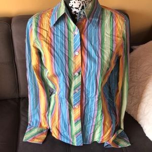 TOMMY HILFIGER Colorful Button Down Shirt Size 8